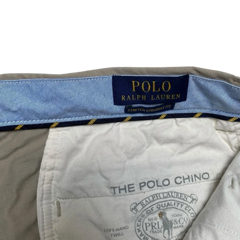 Polo Ralph Lauren Men’s 34x30 Stretch Straight Fit Chino Khaki Pants - Picture 12 of 13